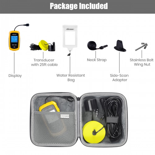 Venterior Portable Rechargeable Fish Finder Wireless Sonar Sensor